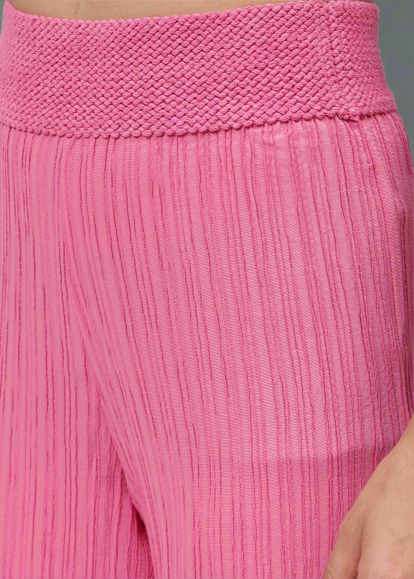 Gaiia Women Textured Straight Fit Trouser - GAIIA