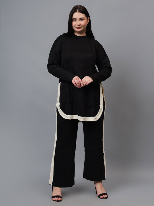 Gaiia Co-Ord Set Plus Size Knitted - Beige