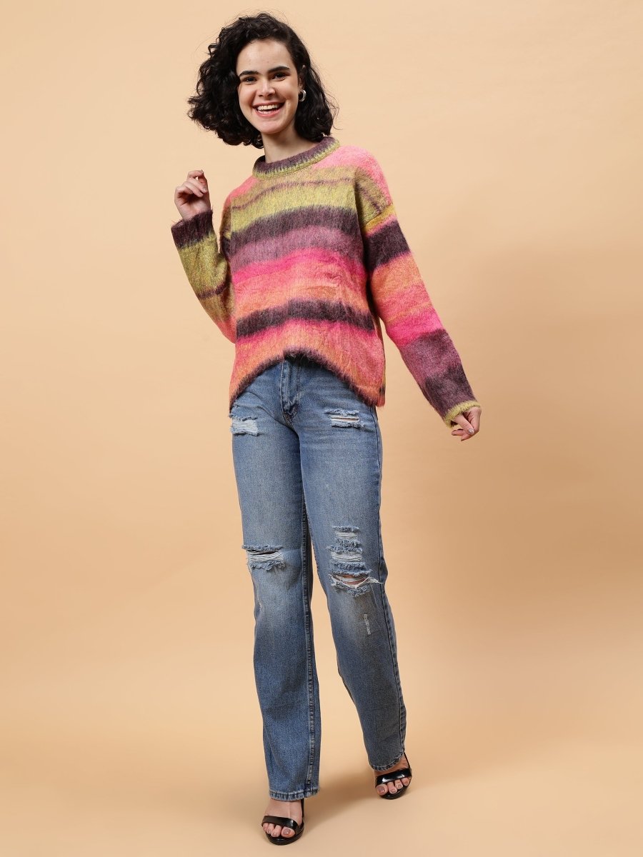 Gaiia Colourful Striped Sweater - GAIIA