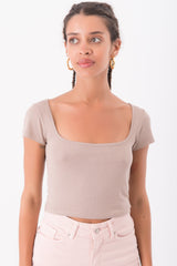 Gaiia Women Short Sleeve Crop Top