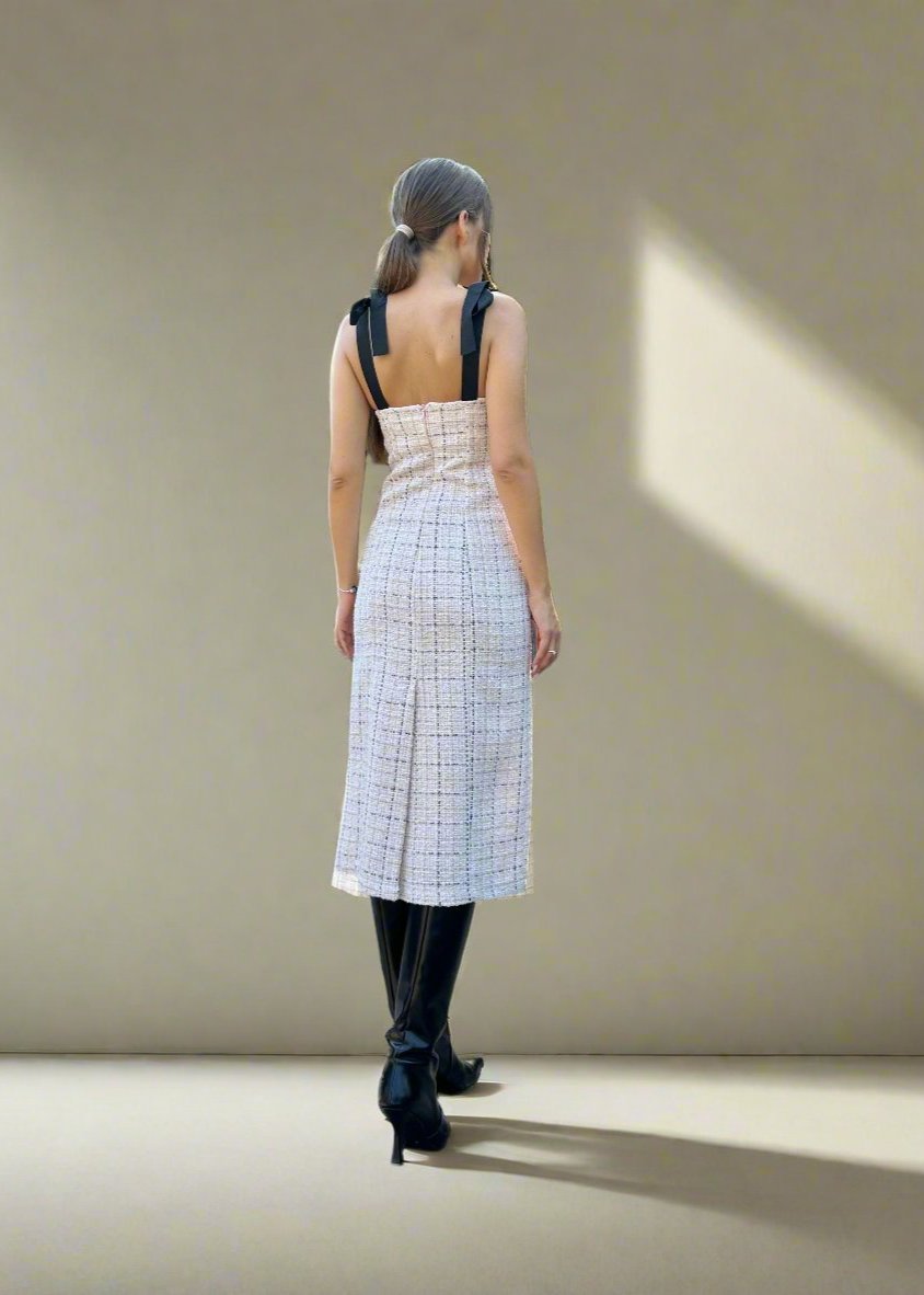 Gaiia Tweed Midi Dress - GAIIA