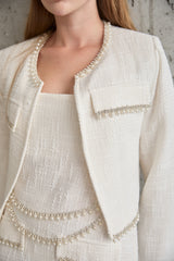 Gaiia Pearl Striped Jacket And Dress Set