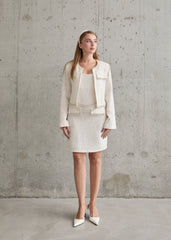 Gaiia Pearl Striped Jacket And Dress Set