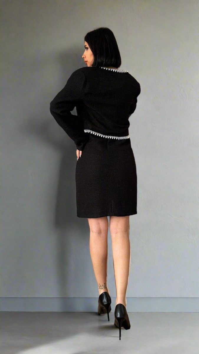Gaiia Pearl Striped Jacket And Dress Set - GAIIA