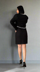 Gaiia Pearl Striped Jacket And Dress Set