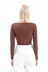 Gaiia Black Long Sleeve Crop Top