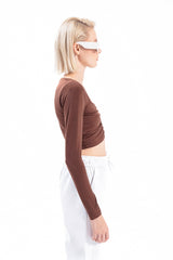 Gaiia Black Long Sleeve Crop Top