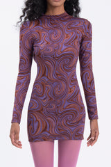 Gaiia Open Back Mini Dress - Purple