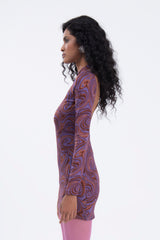 Gaiia Open Back Mini Dress - Purple