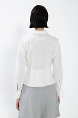 Gaiia White Darted Poplin Shirt