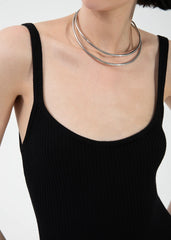 Gaiia Shoulder Straps Maxi Dress - Black