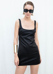 Gaiia Fitted Square-Neck Dress