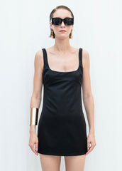 Gaiia Fitted Square-Neck Dress