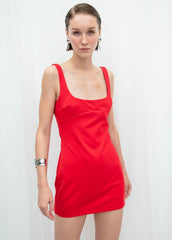 Gaiia Fitted Square-Neck Dress