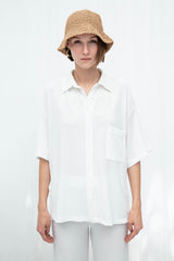 Gaiia Panelled Oversized Viscose Shirt