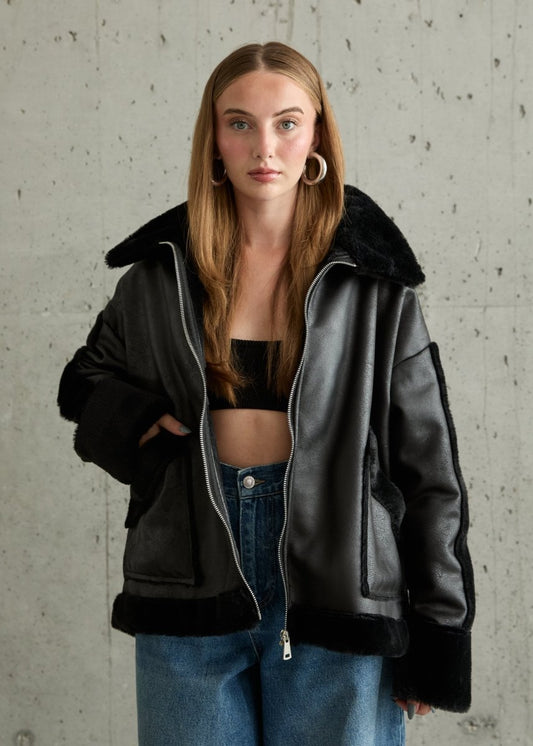 Gaiia Vintage Shearling Jacket - GAIIA