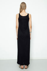 Gaiia Maxi Dress With Slit - Black