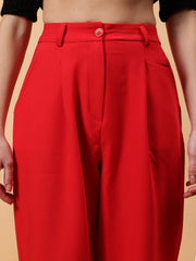 Gaiia Pleated Carrot Trousers