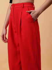 Gaiia Pleated Carrot Trousers