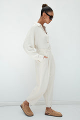 Gaiia Pleated Carrot Trousers