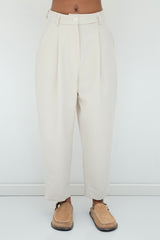 Gaiia Pleated Carrot Trousers
