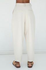 Gaiia Pleated Carrot Trousers