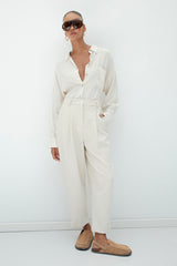 Gaiia Pleated Carrot Trousers