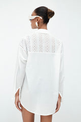Gaiia Ecru Pocket Detailed Shirt - White