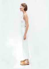 Gaiia Salmon Sleeveless Midi Pencil Dress