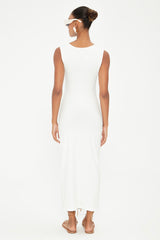 Gaiia Draped Sleevless Midi Dress