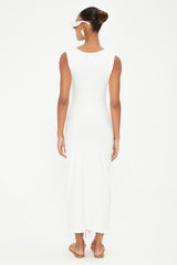 Gaiia Draped Sleevless Midi Dress