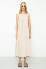 Gaiia Cotton Beaded Maxi Dress
