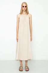 Gaiia Cotton Beaded Maxi Dress