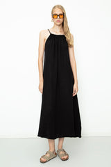 Gaiia Cotton Beaded Maxi Dress