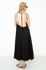 Gaiia Cotton Beaded Maxi Dress