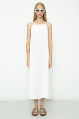 Gaiia Cotton Beaded Maxi Dress