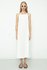 Gaiia Cotton Beaded Maxi Dress
