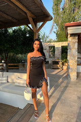 Gaiia Ruffle Strapless Dress