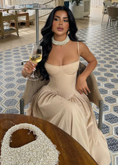 Gaiia Hanna Midi Strap Long Dress