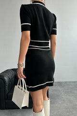 Gaiia Pocket Detailed Pearl Buttoned Knitwear Crop Set