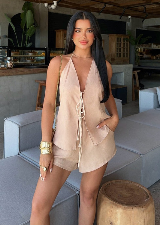 Gaiia Candida Linen Co-Ord Set