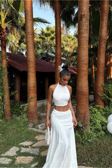 Gaiia Clea Upper And Bottom Co-Ord Set - White