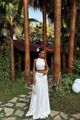 Gaiia Clea Upper And Bottom Co-Ord Set - White