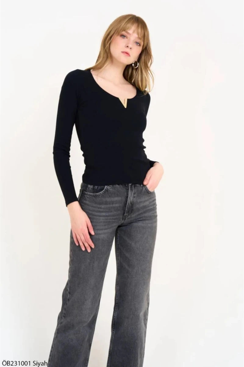 Gaiia Boat Neck Long Sleeve Top - GAIIA