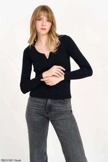 Gaiia Boat Neck Long Sleeve Top - GAIIA
