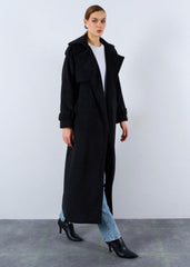 Gaiia Oversized Belted Pocket Winter Coat