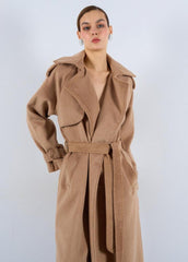Gaiia Oversized Belted Pocket Winter Coat