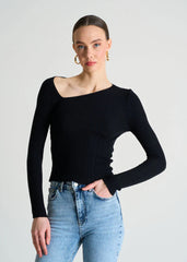 Gaiia Asymmetrical Collar Blouse