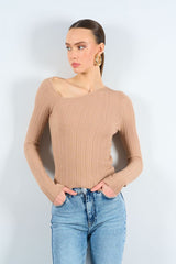 Gaiia Asymmetrical Collar Blouse