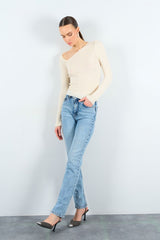 Gaiia Asymmetrical Collar Blouse